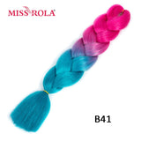 MISS ROLA 24Inch Glowing Twist Braids Braiding Hair Extensions Jumbo Braids Ombre Synthetic Hair Support Wholesale Kanekalon - Presidential Brand (R)