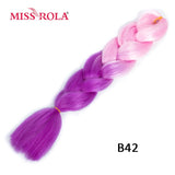 MISS ROLA 24Inch Glowing Twist Braids Braiding Hair Extensions Jumbo Braids Ombre Synthetic Hair Support Wholesale Kanekalon - Presidential Brand (R)