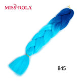 MISS ROLA 24Inch Glowing Twist Braids Braiding Hair Extensions Jumbo Braids Ombre Synthetic Hair Support Wholesale Kanekalon - Presidential Brand (R)