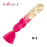 MISS ROLA 24Inch Glowing Twist Braids Braiding Hair Extensions Jumbo Braids Ombre Synthetic Hair Support Wholesale Kanekalon - Presidential Brand (R)