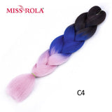 MISS ROLA 24Inch Glowing Twist Braids Braiding Hair Extensions Jumbo Braids Ombre Synthetic Hair Support Wholesale Kanekalon - Presidential Brand (R)