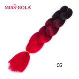 MISS ROLA 24Inch Glowing Twist Braids Braiding Hair Extensions Jumbo Braids Ombre Synthetic Hair Support Wholesale Kanekalon - Presidential Brand (R)