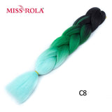 MISS ROLA 24Inch Glowing Twist Braids Braiding Hair Extensions Jumbo Braids Ombre Synthetic Hair Support Wholesale Kanekalon - Presidential Brand (R)