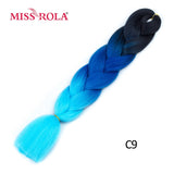 MISS ROLA 24Inch Glowing Twist Braids Braiding Hair Extensions Jumbo Braids Ombre Synthetic Hair Support Wholesale Kanekalon - Presidential Brand (R)