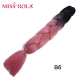 MISS ROLA 24Inch Glowing Twist Braids Braiding Hair Extensions Jumbo Braids Ombre Synthetic Hair Support Wholesale Kanekalon - Presidential Brand (R)