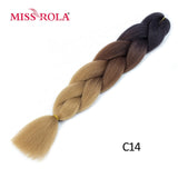 MISS ROLA 24Inch Glowing Twist Braids Braiding Hair Extensions Jumbo Braids Ombre Synthetic Hair Support Wholesale Kanekalon - Presidential Brand (R)