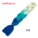 MISS ROLA 24Inch Glowing Twist Braids Braiding Hair Extensions Jumbo Braids Ombre Synthetic Hair Support Wholesale Kanekalon - Presidential Brand (R)