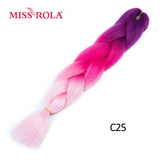 MISS ROLA 24Inch Glowing Twist Braids Braiding Hair Extensions Jumbo Braids Ombre Synthetic Hair Support Wholesale Kanekalon - Presidential Brand (R)