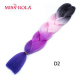 MISS ROLA 24Inch Glowing Twist Braids Braiding Hair Extensions Jumbo Braids Ombre Synthetic Hair Support Wholesale Kanekalon - Presidential Brand (R)