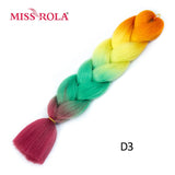 MISS ROLA 24Inch Glowing Twist Braids Braiding Hair Extensions Jumbo Braids Ombre Synthetic Hair Support Wholesale Kanekalon - Presidential Brand (R)