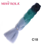 MISS ROLA 24Inch Glowing Twist Braids Braiding Hair Extensions Jumbo Braids Ombre Synthetic Hair Support Wholesale Kanekalon - Presidential Brand (R)