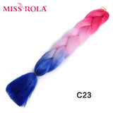 MISS ROLA 24Inch Glowing Twist Braids Braiding Hair Extensions Jumbo Braids Ombre Synthetic Hair Support Wholesale Kanekalon - Presidential Brand (R)