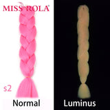 MISS ROLA 24Inch Glowing Twist Braids Braiding Hair Extensions Jumbo Braids Ombre Synthetic Hair Support Wholesale Kanekalon - Presidential Brand (R)