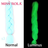 MISS ROLA 24Inch Glowing Twist Braids Braiding Hair Extensions Jumbo Braids Ombre Synthetic Hair Support Wholesale Kanekalon - Presidential Brand (R)