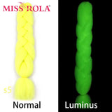 MISS ROLA 24Inch Glowing Twist Braids Braiding Hair Extensions Jumbo Braids Ombre Synthetic Hair Support Wholesale Kanekalon - Presidential Brand (R)