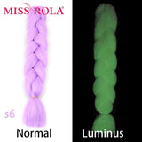 MISS ROLA 24Inch Glowing Twist Braids Braiding Hair Extensions Jumbo Braids Ombre Synthetic Hair Support Wholesale Kanekalon - Presidential Brand (R)