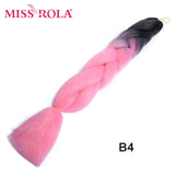MISS ROLA 24Inch Glowing Twist Braids Braiding Hair Extensions Jumbo Braids Ombre Synthetic Hair Support Wholesale Kanekalon - Presidential Brand (R)