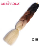 MISS ROLA 24Inch Glowing Twist Braids Braiding Hair Extensions Jumbo Braids Ombre Synthetic Hair Support Wholesale Kanekalon - Presidential Brand (R)