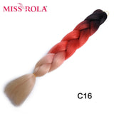 MISS ROLA 24Inch Glowing Twist Braids Braiding Hair Extensions Jumbo Braids Ombre Synthetic Hair Support Wholesale Kanekalon - Presidential Brand (R)
