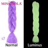 MISS ROLA 24Inch Glowing Twist Braids Braiding Hair Extensions Jumbo Braids Ombre Synthetic Hair Support Wholesale Kanekalon - Presidential Brand (R)