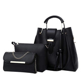 4pcs Woman Bag Set Purse and Handbag Four-Piece Shoulder Bag Tote Messenger Tote - Presidential Brand (R)