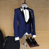 Black Jacquard Jacket Men Suit Slim Fit Blazer - Presidential Brand (R)
