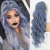 Vigorous Long Wavy Ponytail Hair Synthetic Drawstring Ponytail Clip in Hairpiece Black Wave Ponytail for Black Women - Presidential Brand (R)