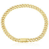 6mm Iced Out Bling CZ Cuban Link Chain Bracelet Full Crystal Rhinestones Clasp Bracelet Jewelry - Presidential Brand (R)