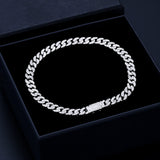 6mm Iced Out Bling CZ Cuban Link Chain Bracelet Full Crystal Rhinestones Clasp Bracelet Jewelry - Presidential Brand (R)