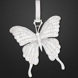 Women Butterfly Pendant Necklace Iced Out Link Chain Choker Necklace Bling Hip Hop Pendant Jewelry New Year Party Gifts - Presidential Brand (R)