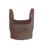 Women's Top Fashion Knitted Cotton Tank Crop Tops Lingerie Underwear Streetwear Vest Cropped Tee - Presidential Brand (R)