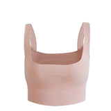 Women's Top Fashion Knitted Cotton Tank Crop Tops Lingerie Underwear Streetwear Vest Cropped Tee - Presidential Brand (R)