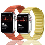 Leather Link strap for Apple watch band 40mm 44mm 38mm 42mm magnetic bracelet correa iwatch band Apple watch series 6 se 5 4 3 2 - Presidential Brand (R)