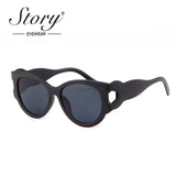 Big Frame Cat Eye Sunglasses Hollow Out Leg Sun Glasses Gradient Lens Shades 90S - Presidential Brand (R)