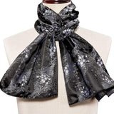 100% Silk Scarf Winter And Autumn Casual Green Jacquard Paisley Shirt Scarf 160*50cm - Presidential Brand (R)