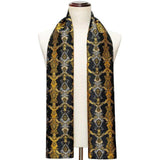 100% Silk Scarf Winter And Autumn Casual Green Jacquard Paisley Shirt Scarf 160*50cm - Presidential Brand (R)