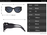 Big Frame Cat Eye Sunglasses Hollow Out Leg Sun Glasses Gradient Lens Shades 90S - Presidential Brand (R)