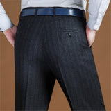 Suit Pant Loose Wool Men Suit Pants Classic Straight Formal Dress Business - Presidential Brand (R)
