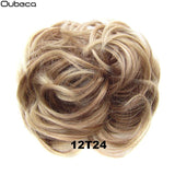 Oubeca Synthetic Flexible Hair Buns Curly Scrunchy Chignon Elastic Messy Wavy Scrunchies Wrap For Ponytail Extensions For Women - Presidential Brand (R)
