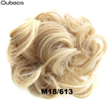 Oubeca Synthetic Flexible Hair Buns Curly Scrunchy Chignon Elastic Messy Wavy Scrunchies Wrap For Ponytail Extensions For Women - Presidential Brand (R)