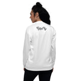 Womens Jackets, Blessed Up Graphic Text Bomber Jacket - Presidential Brand (R)