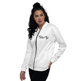 Womens Jackets, Blessed Up Graphic Text Bomber Jacket - Presidential Brand (R)