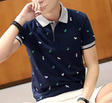 Mens Short Sleeve Polo Shirt with Deers - Presidential Brand (R)