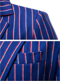 Mens Striped One Button Blazer - Presidential Brand (R)