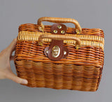 Mini Vintage Wicker Clutch Bag - Presidential Brand (R)