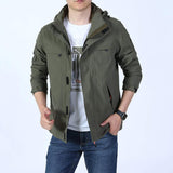 Mens Zip Up Jacket with Removable Hood - Presidential Brand (R)