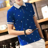 Mens Short Sleeve Polo Shirt with Deers - Presidential Brand (R)