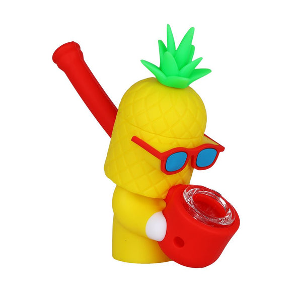 Cool Guy Pineapple Secret Stash Silicone Hand Pipe - 4