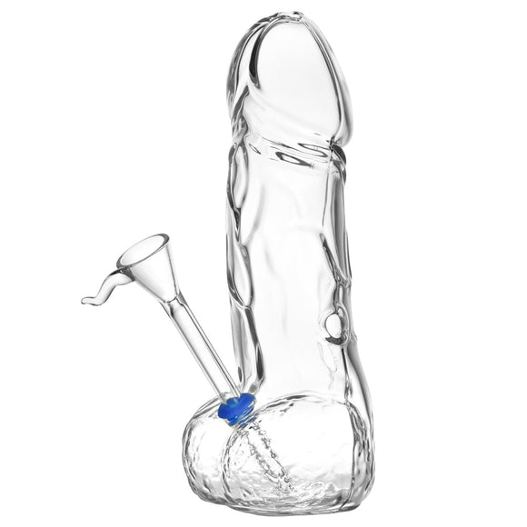 Glass Phallus Water Pipe - 7.5