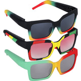 Square Frame Sunglasses with Hidden Storage